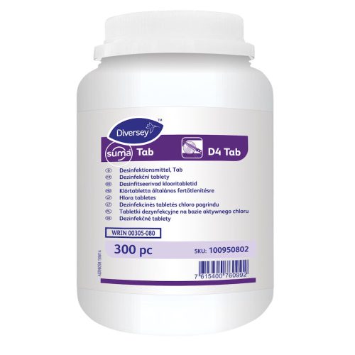 Suma D4 tabletta általános fertőtlenítésre, 300 db