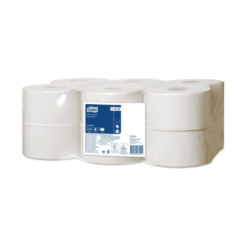 Tork Advanced Mini Jumbo toalettpapír 1 réteg, fehér, 240 m, 12 tekercs/karton