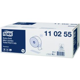   Tork Premium Mini Jumbo schneeweißes Toilettenpapier, 12 Rollen/Karton