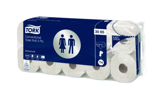 Tork Advanced kistekercses toalettpapír (T4), 3 rétegű, 10 tekercs/csomag