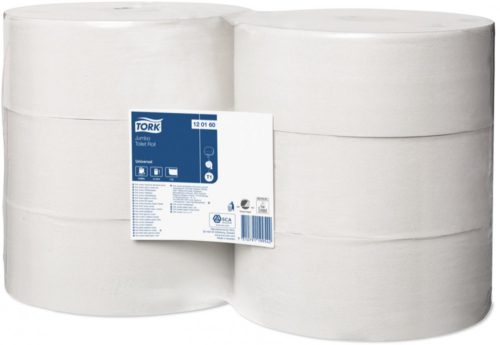 Tork Universal Toalettpapír, jumbo, 1 réteg, 480,0 m, törtfehér, 2400 lap, 26 cm átmérő, 6 tekercs/csomag