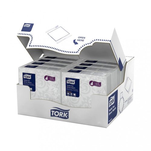 Tork Premium Textile Feel Elegance Dinner textilhatású szalvéta, 50 db/csomag