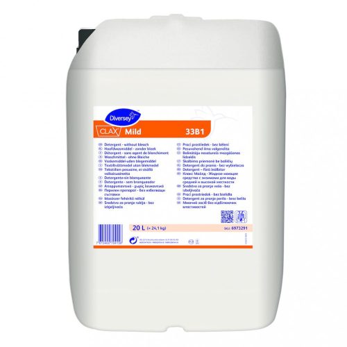 Clax Mild 33B1 enzim tartalmú, folyékony mosószer fehérítő nélkül, 20 liter