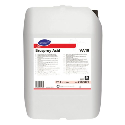 Bruspray Acid VA19 habzásmentes, nagy teljesítményű, savas CIP tisztító, 20 liter