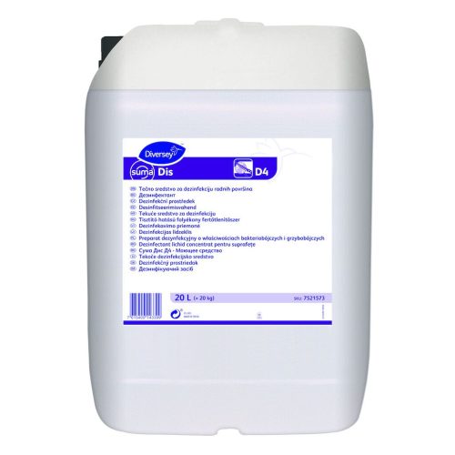 Suma Dis D4 Reinigungsmittel mit desinfizierender Wirkung und kombiniertes Handgeschirrspülmittel, 20 Liter