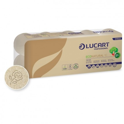 Lucart EcoNatural 10 Toilettenpapier, 10 Rollen/Paket
