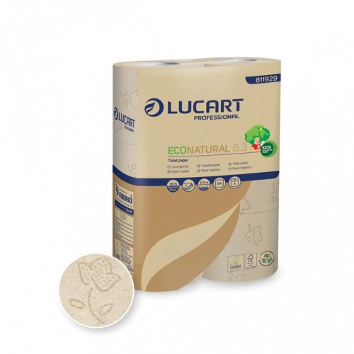 Lucart EcoNatural 6.3 Toilettenpapier, 6 Rollen/Paket