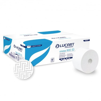 Lucart Strong 900 ID toalettpapír, hófehér, 900 lap, 202 m, 12 tekercs/csomag