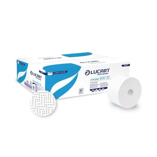 Lucart Strong 900 ID toalettpapír, hófehér, 900 lap, 202 m, 12 tekercs/csomag