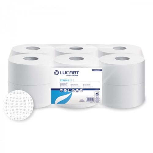 Lucart Strong 19 J schneeweißes Toilettenpapier, 12 Rollen/Paket