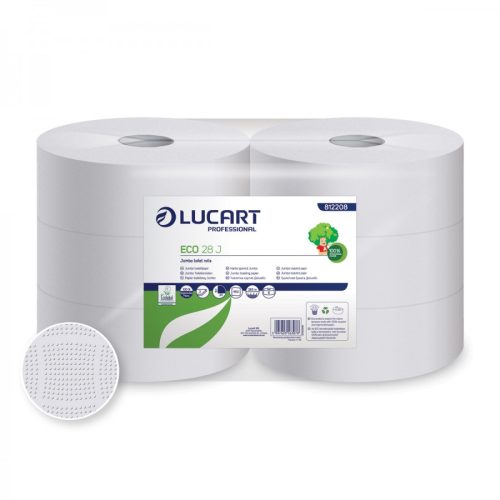 Midi toalettpapír, Lucart Eco 26 J, 26 cm átmérő, 2 réteg, 6 tekercs/csomag