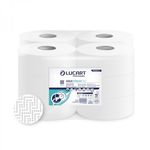 Lucart Aquastream 150 Toilettenpapier, 12 Rollen/Paket