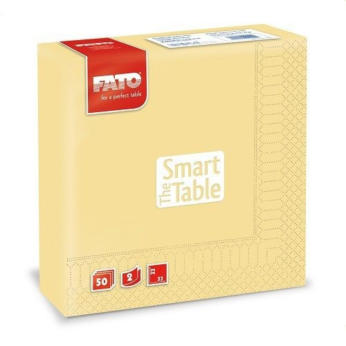 FATO Smart Table 33x33 szalvéta, 2 rétegű, pezsgő, 1/4-es hajtás, 50 lap/csomag
