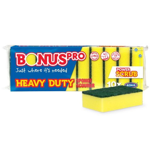 Bonus Pro Heavy Duty mosogatószivacs, HoReCa, 10 db/csomag