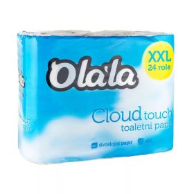   Olala Cloud Touch kistekercses toalettpapír, 2 rétegű, fehér, 24 tekercs/csomag
