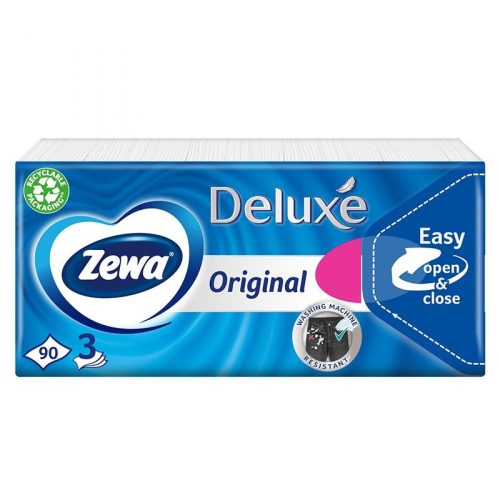 Zewa Deluxe Original Papier-Taschentuch, geruchlos, 3-lagig, 90 Stück/Paket