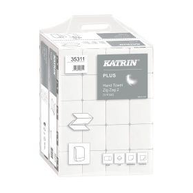 Katrin Plus Zig Zag 2 gefaltetes Papierhandtuch
