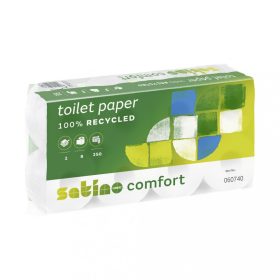   Wepa Satino Comfort Schneeweißes Toilettenpapier, 8 Rollen/Paket